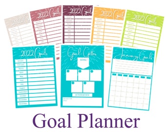 Nieuwjaar 2022 Doel Planner - Jaar Lange Doel Organisator
