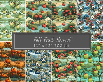 Fall Fruit Harvest Patronen Digitale Download