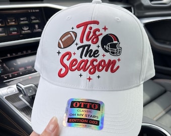 Tis The Season Football Embroidery File, Football Season Hat Design, Game Day Cap Embroidery, Instant Download