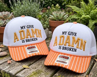 My Give A Damn Is Broken Embroidery File, Funny Quote Embroidery Design, Sarcastic Saying Digital Download, Machine Embroidery Pattern