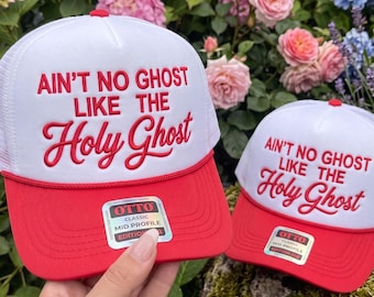 Ain't No Ghost Like The Holy Ghost Embroidery File, Christian Halloween Hat Design, Faith Cap Embroidery, Digital Download
