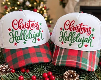Christmas Hallelujah Embroidery File, Christian Christmas Hat Design, Faith Holiday Cap Embroidery, Christmas Christian Instant Download