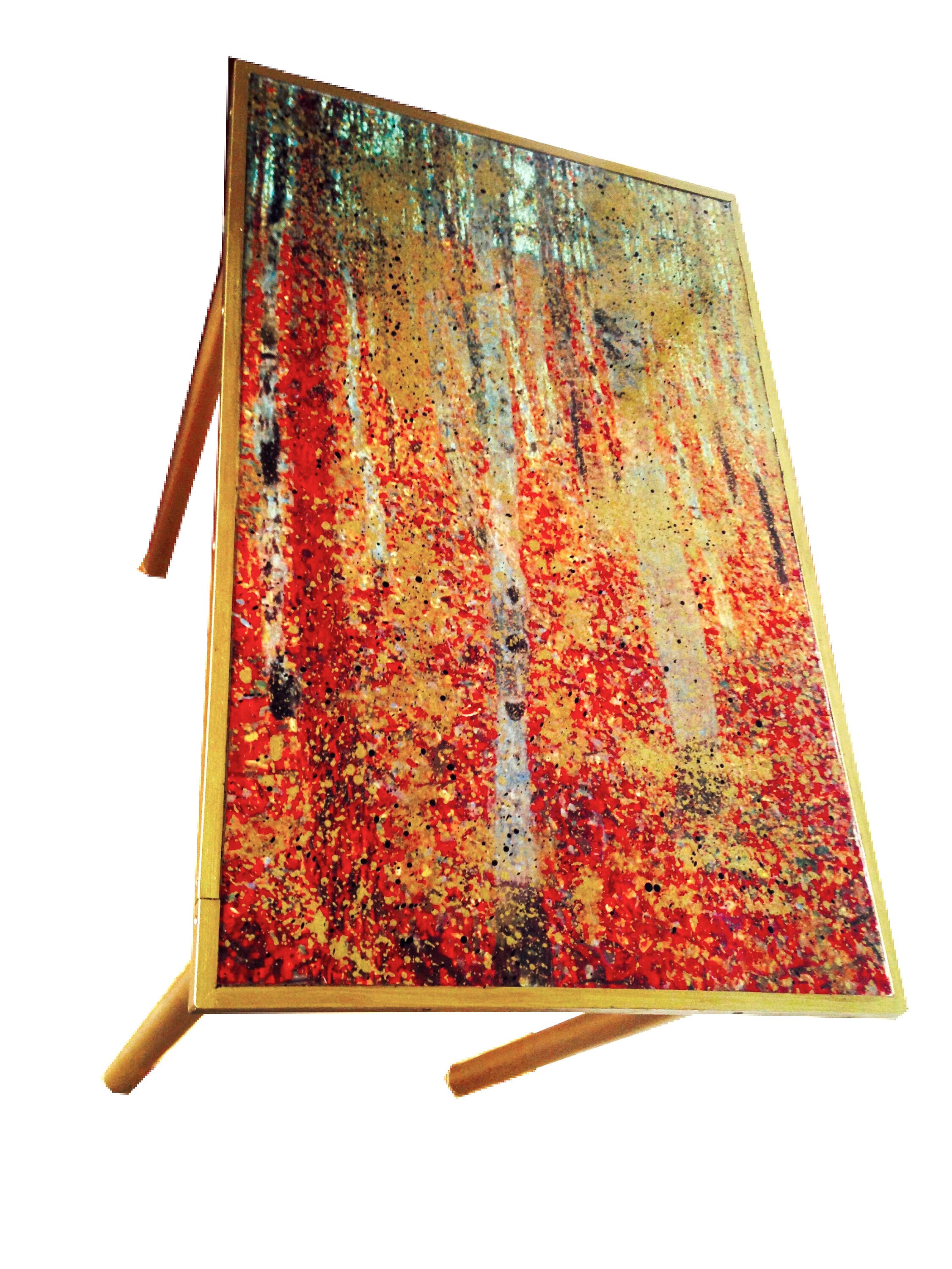 Table Art Furniture Klimt Small Table From A Tableau By Etsy