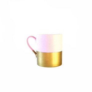 Mug PINK GOLD Made to Order Porcelain customized mug handpainted by SophieLDesign image 2