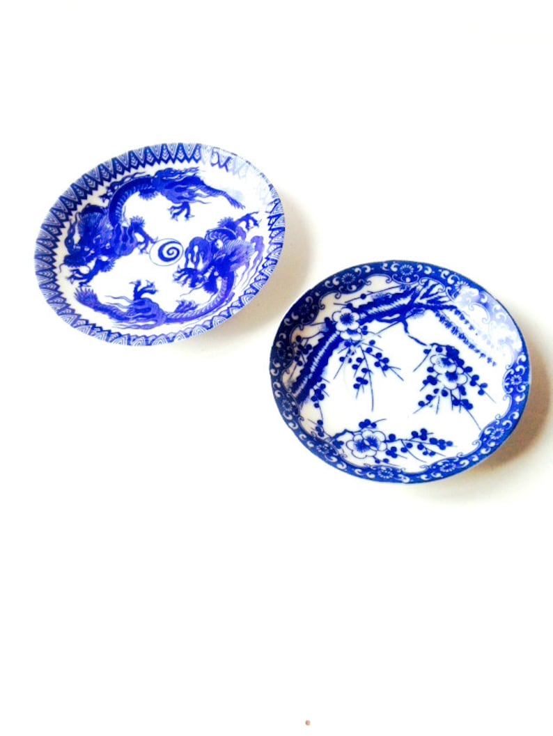 SophieLDesign made in Japan vintage Ring dishes Set of two very fine porcelain ring dishes
