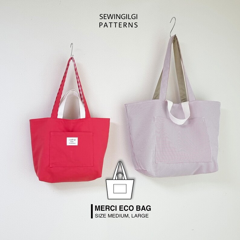 Merci Pattern Merci Reversible Eco Bag Pattern - Etsy