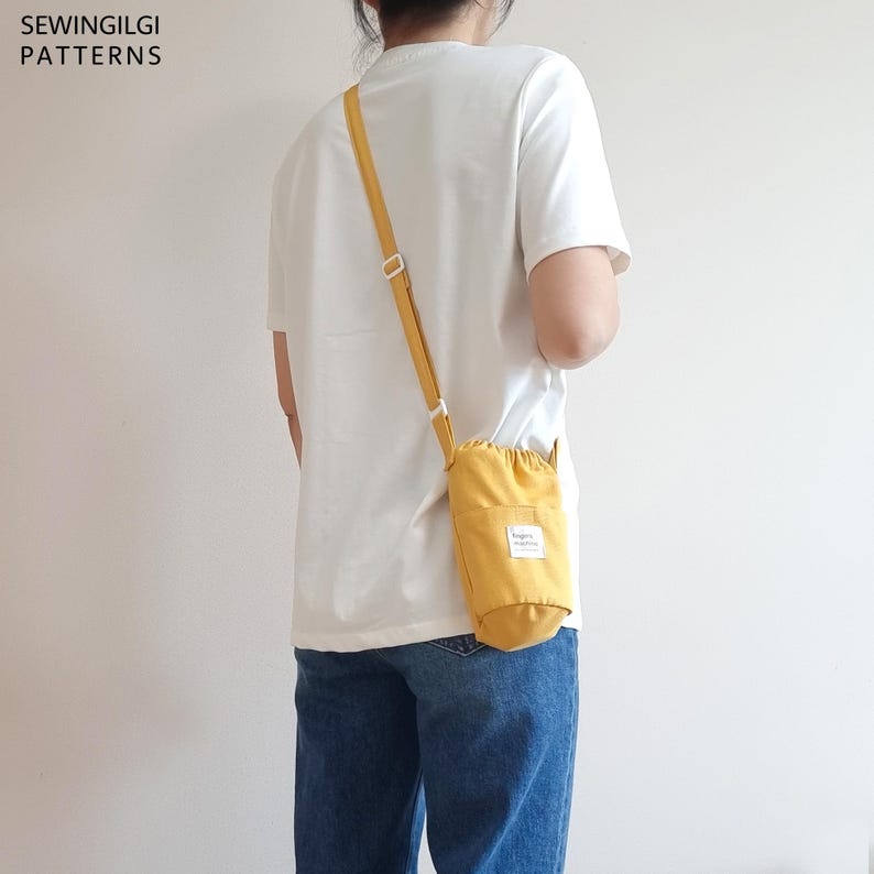 Band Water Bottle Bag Sewing Pattern - PDF + Video Tutorial - DIY, Easy DIY image 9