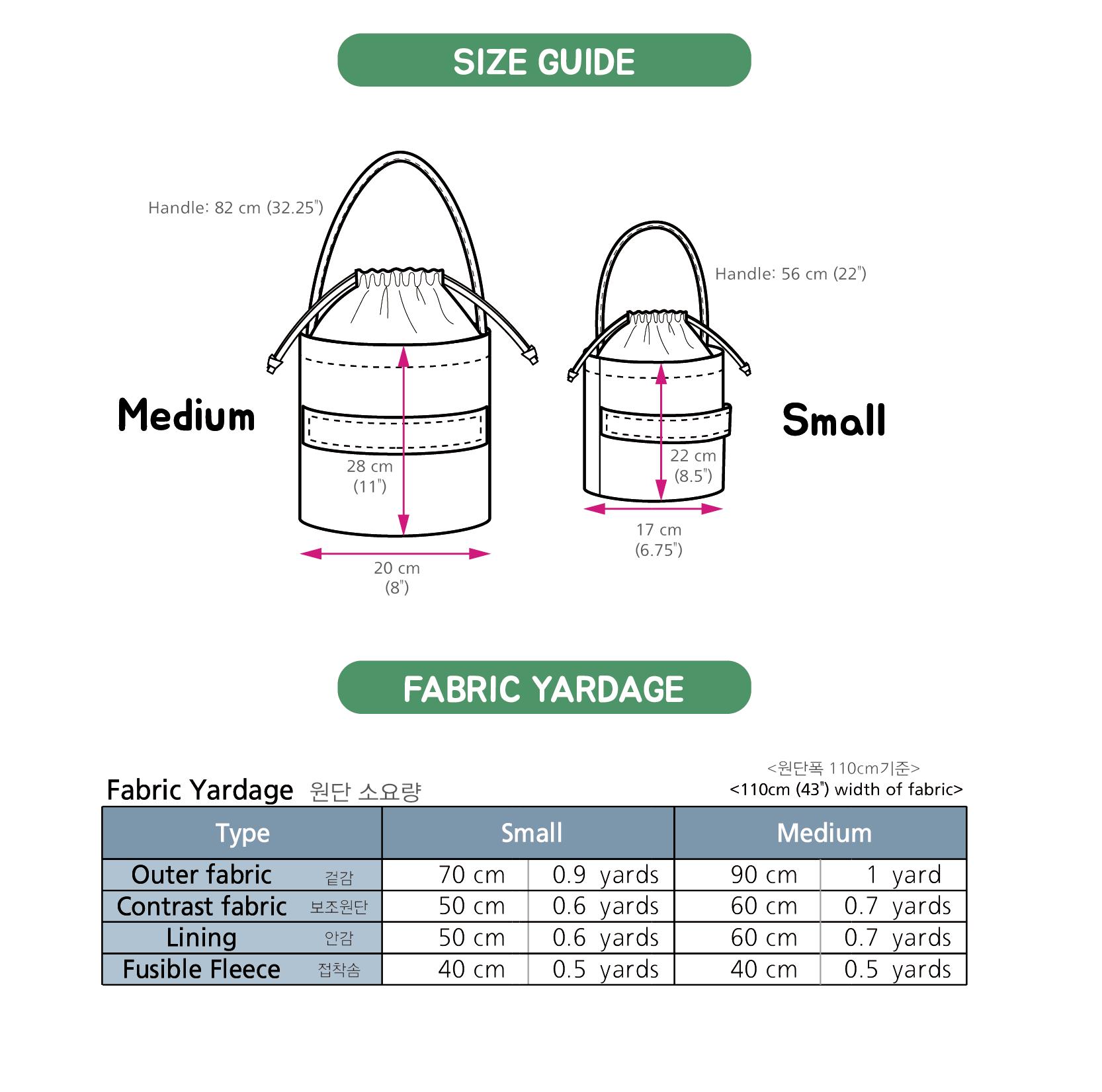 Bucket Bag Sewing Pattern PDF, Drawstring Bag, 2 Sizes, Digital ...
