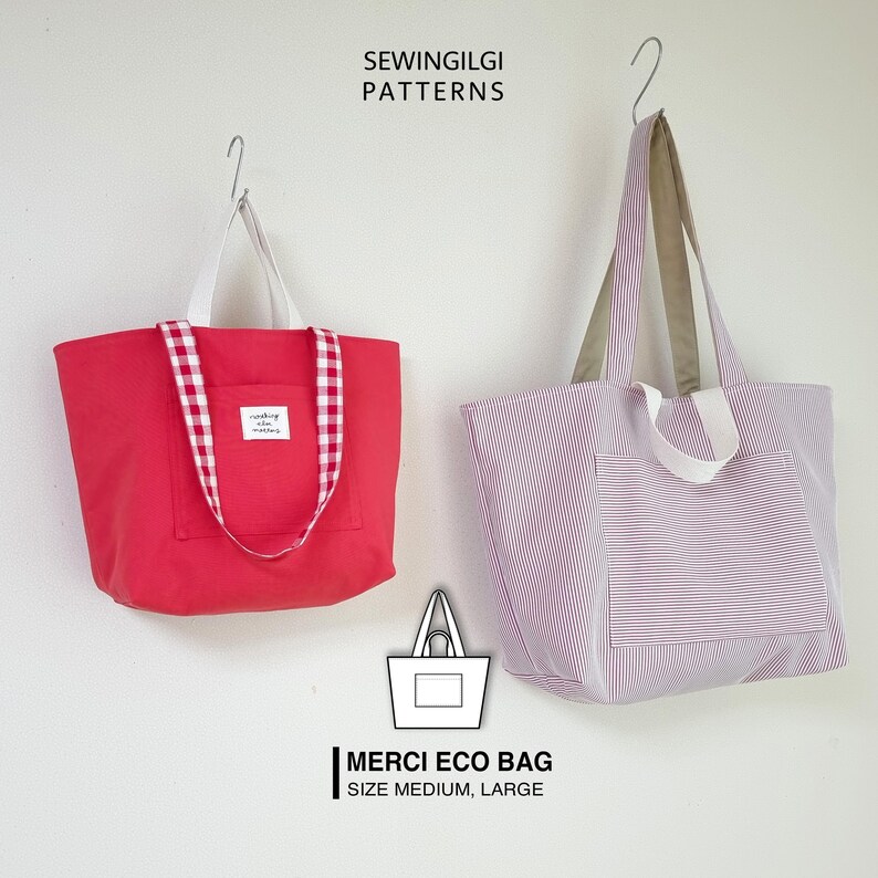 Merci Pattern Merci Reversible Eco Bag Pattern - Etsy