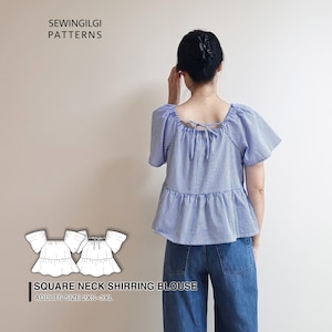 トップス SHIRRING DESIGN BLOUSE Easy DIY Shirred Top 🌸 Free Sewing Pattern! - YouTube