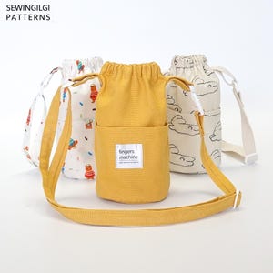 Band Water Bottle Bag Sewing Pattern - PDF + Video Tutorial - DIY, Easy ...