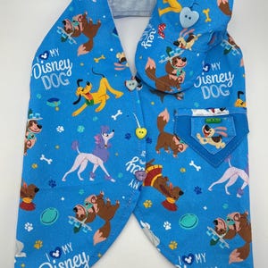 Disney Dog Print Vest and Matching Hat