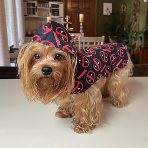 Deadpool vest with hoodie for pets