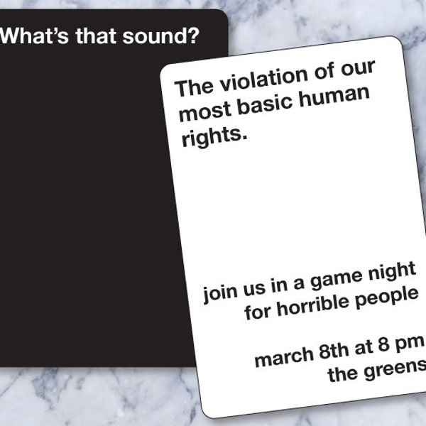 Cards Against Humanity Game Night Invitation