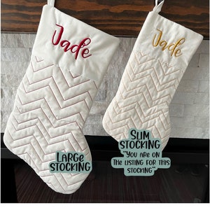 Pet Paw Quilted White Slim Christmas Stocking Customized Christmas Decor Gift for Pet and Pet Lovers image 2