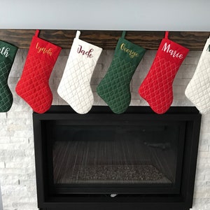 Pet Paw Quilted White Slim Christmas Stocking Customized Christmas Decor Gift for Pet and Pet Lovers image 6