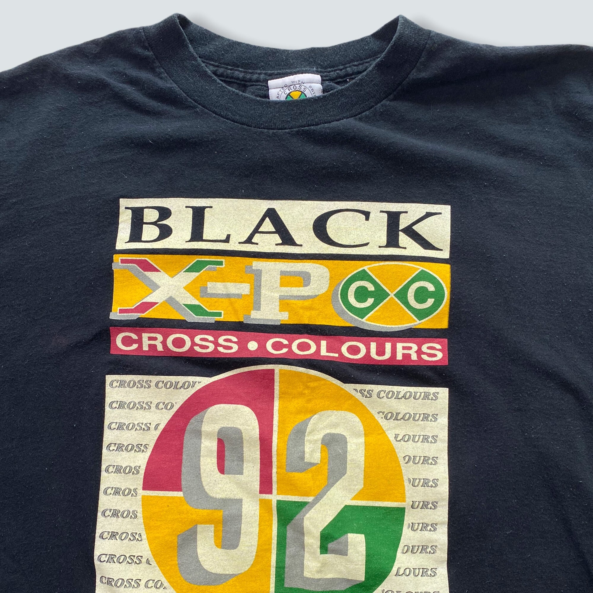 Vintage CROSS COLOURS T-shirt Black Xp 1992 Clothing Without