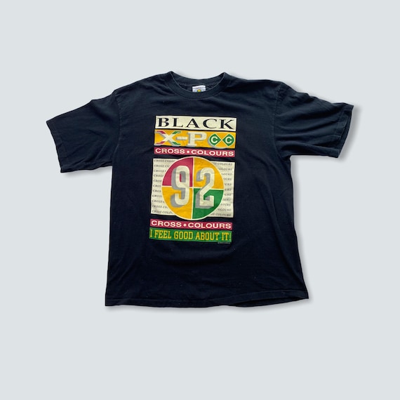 Vintage CROSS COLOURS T-shirt Black Xp 1992 Clothing Without
