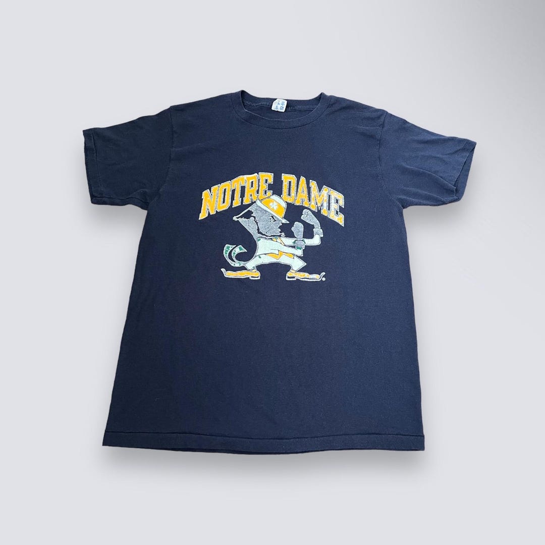 Vintage Notre Dame Tshirt Shirt 1980s Faded 80s Champion Single
