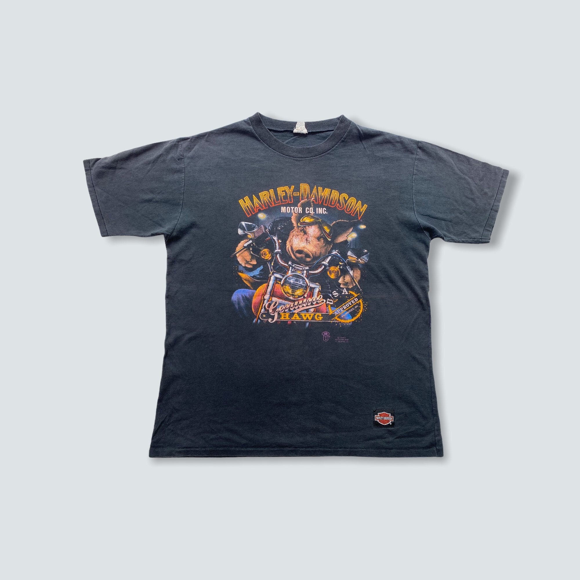Vintage Harley Davidson Tshirt Harley T-SHIRT 3D Emblem Genuine