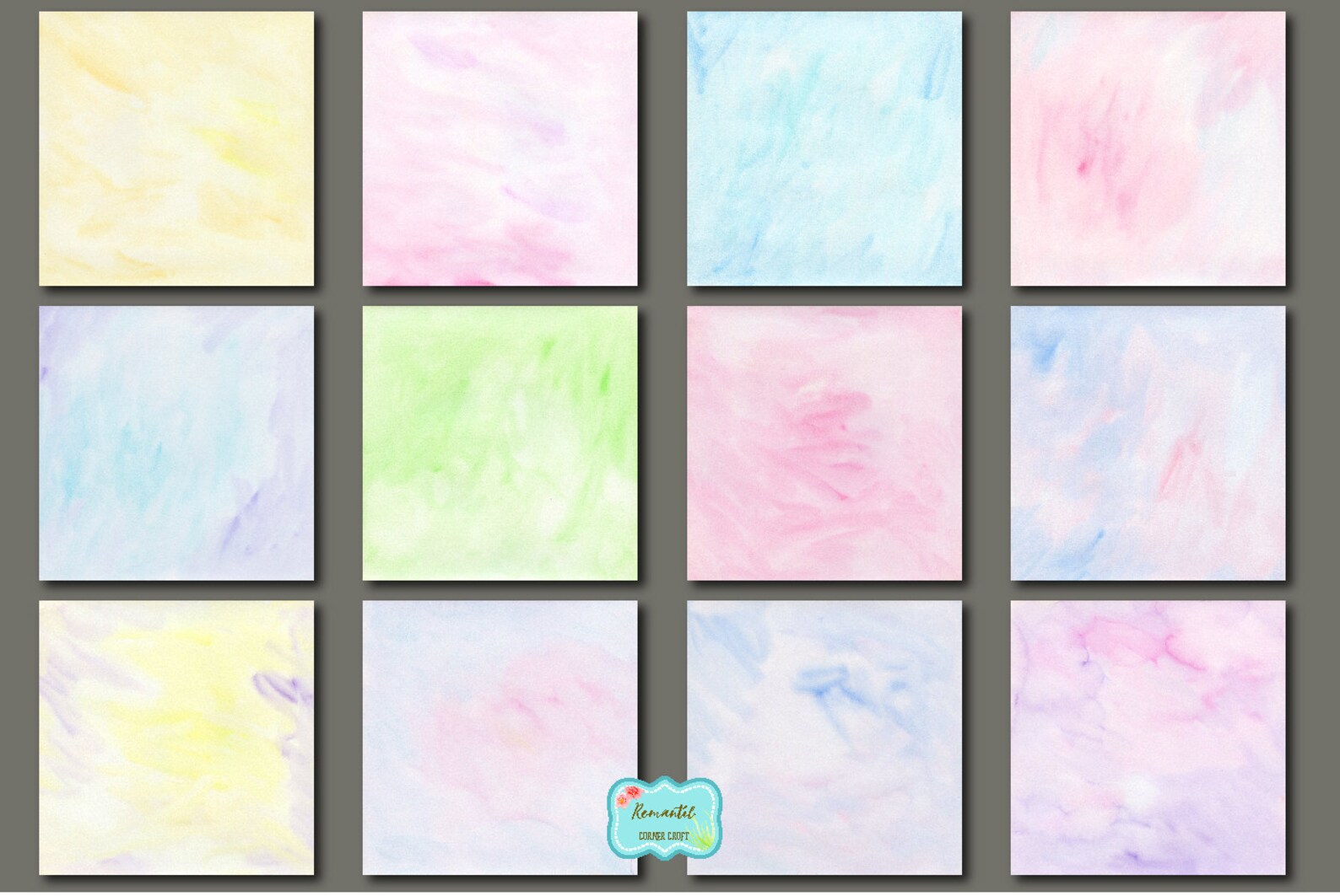 Watercolor Digital Paper Romantic for Instant Download Hand - Etsy UK