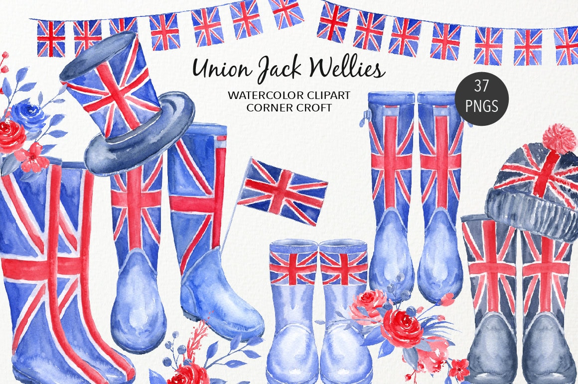 Hunter union jack wellies hotsell