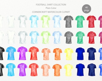 Watercolour Football Shirt Plain Colour 