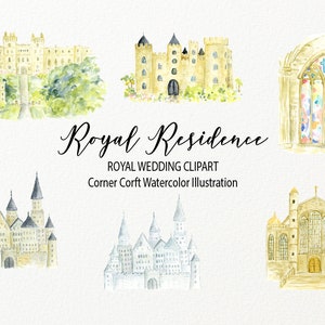 Aquarell königliche Residenz Abbildung, Königliche Hochzeit Schloss, Kirche, Windsor Castle, St. Schlucht Kapelle sofortigen download