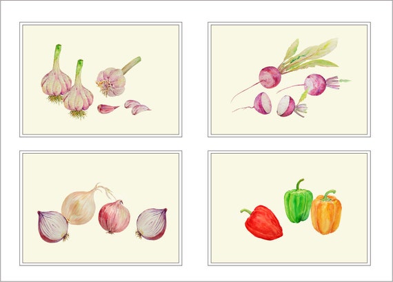 Tarjetas De Acuarela Con Verduras Página 20 | Imágenes De Frutas Y