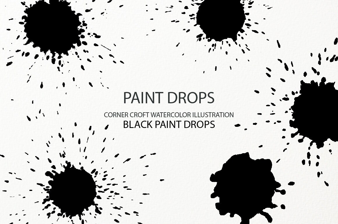 Watercolor paint drop effect digital download png svg and EPS | Etsy