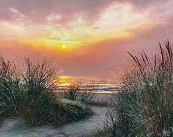 Morning Light-Original Coastal Sunrise Painting-Oil on Stretched Canvas by Spencer Yancey