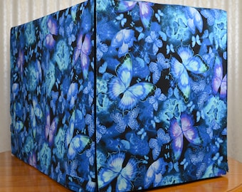 Custom Crate Cover - Reversible - Butterflies in Blue