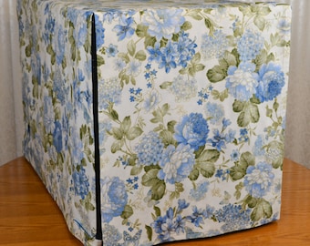 Custom Crate Cover - Blue & White Floral