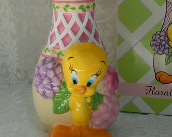 Heart Planter Looney Tunes Vase Tweety Bird Vase Tweety Bird Utensil Holder Warner Bros Studio Store Valentine 1998