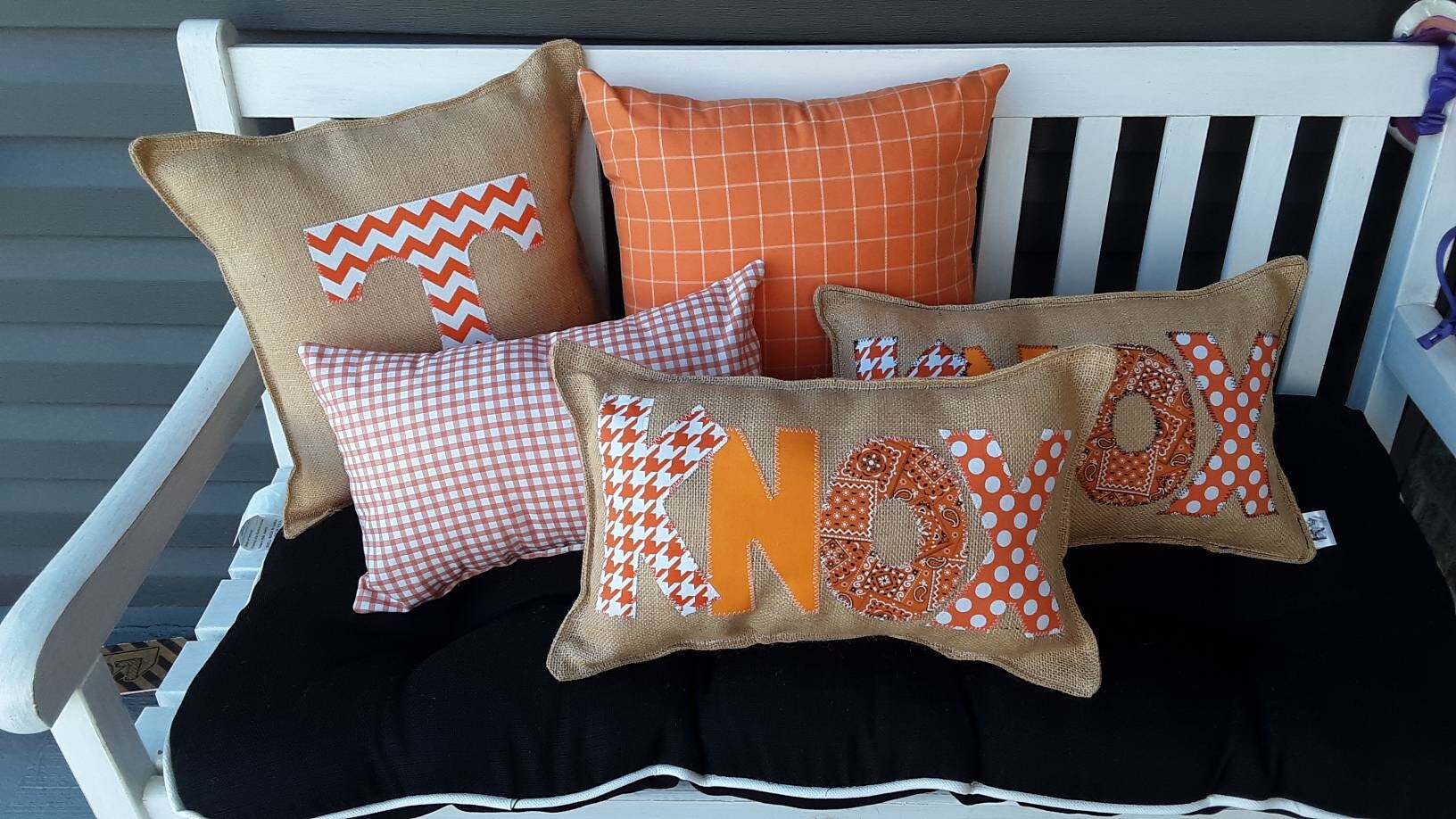 Burlap Pillow Front Porch Pillow Knoxville Pillow Knoxville Etsy