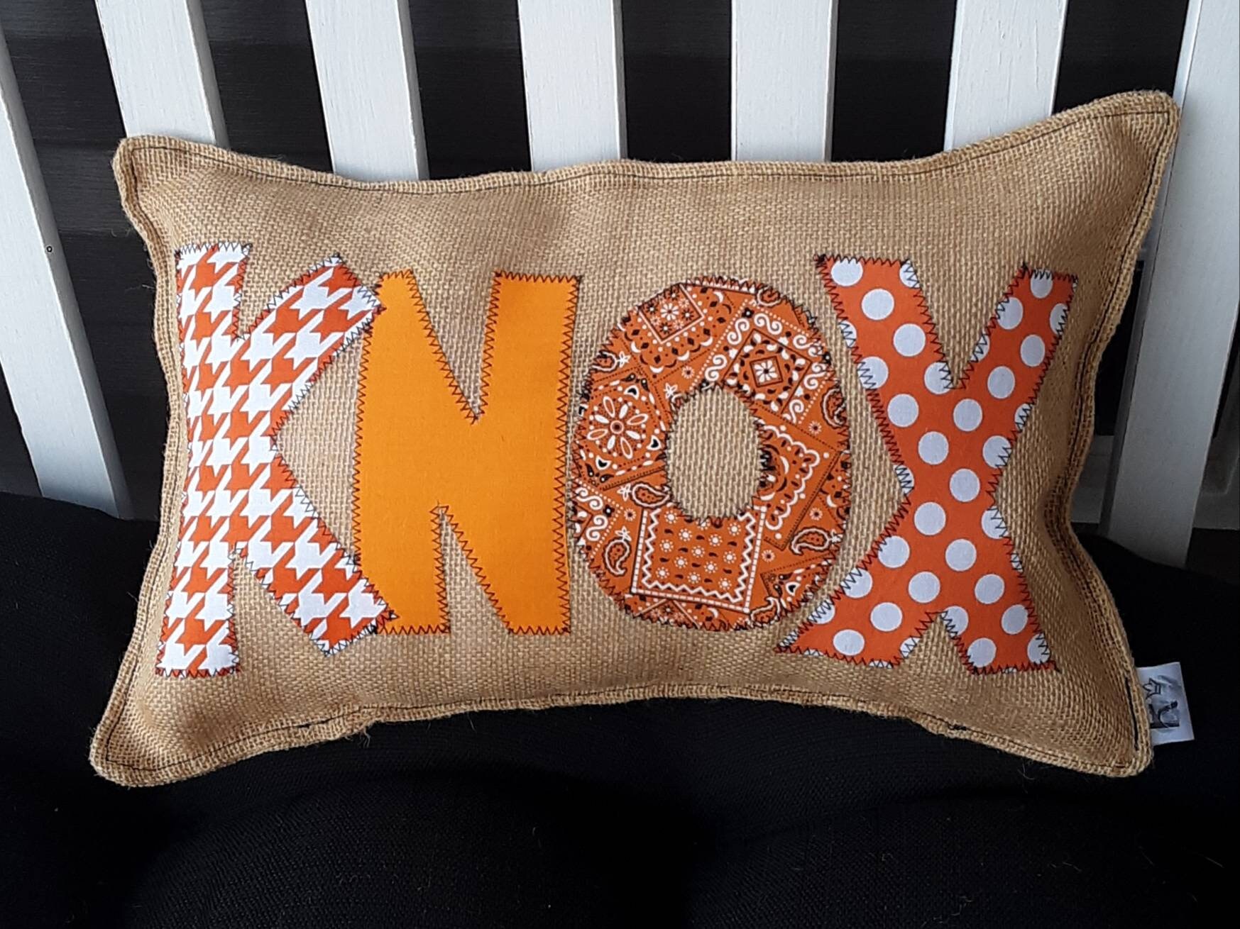 Burlap Pillow Front Porch Pillow Knoxville Pillow Knoxville Etsy