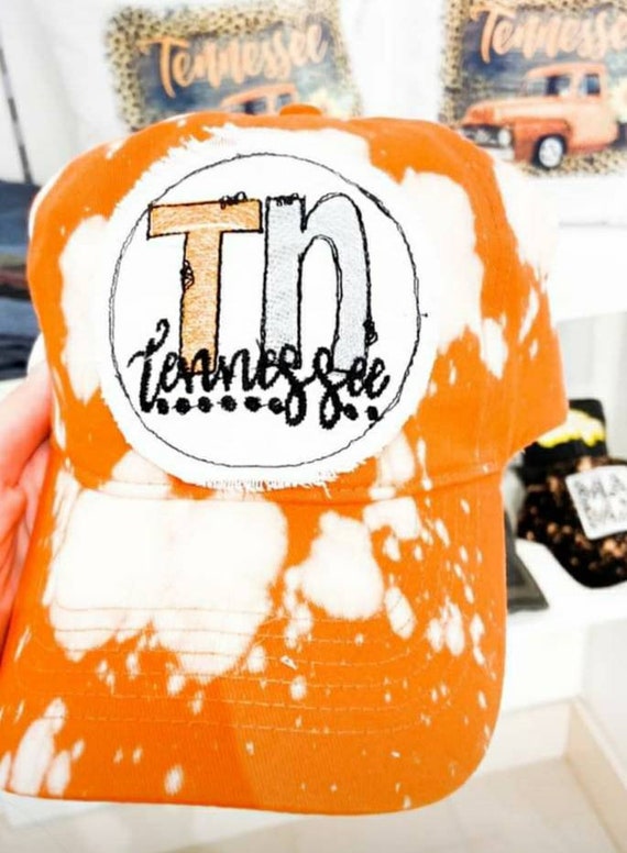Bleached Baseball Hat Tennessee Vols 