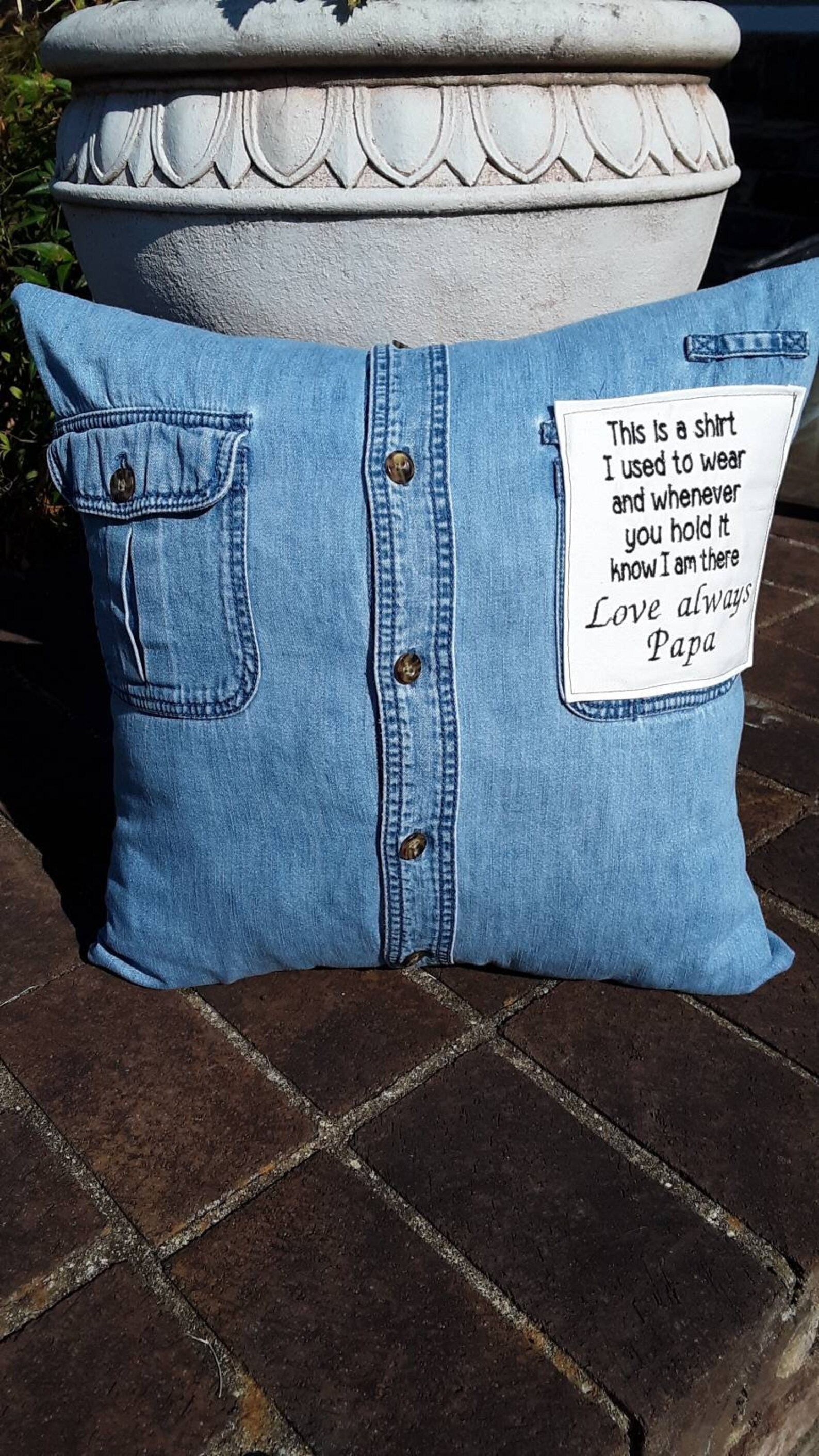 Memorial grief pillow Memory pillow memorial pillow made Etsy