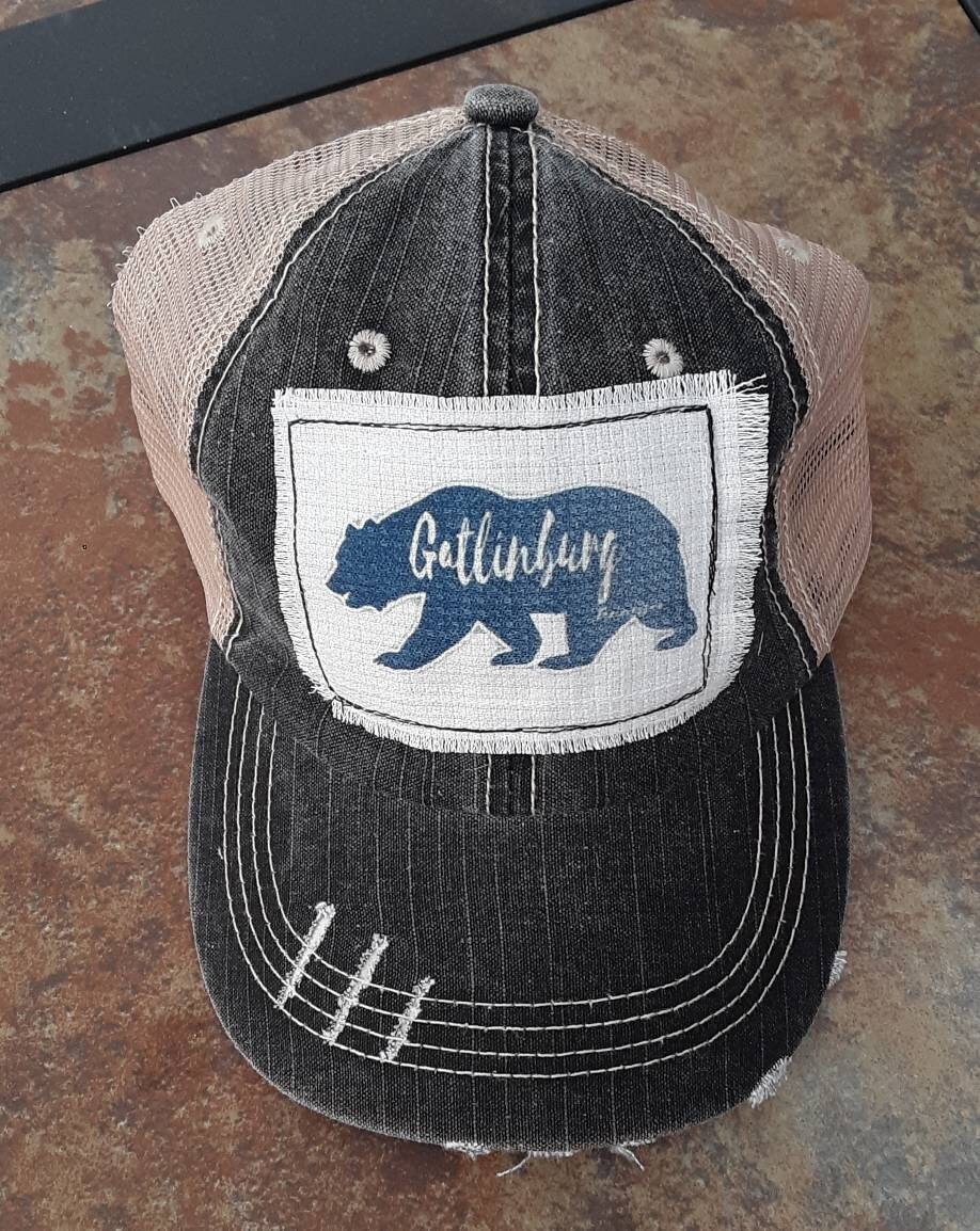 Gatlinburg Tennessee Trucker Hat Gatlinburg Gear Distressed Etsy