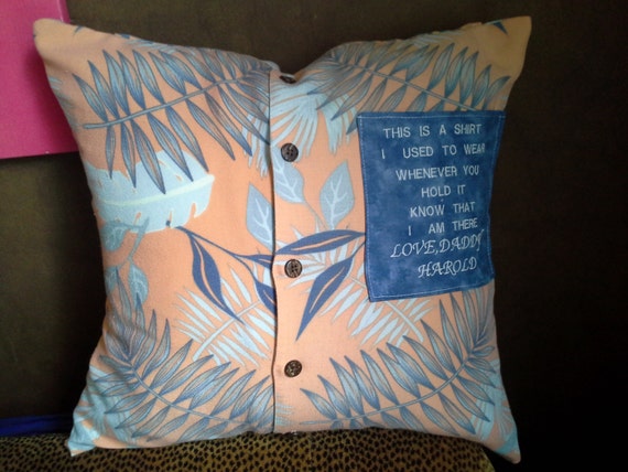 Memorial grief pillow Memory pillow Memorial grief pillow Memory pillow