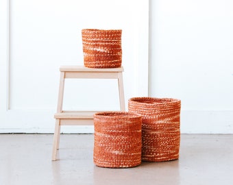 African Storage Plant Basket // Kenya Kiondo Basket // Woven Sisal Planter // Constellation