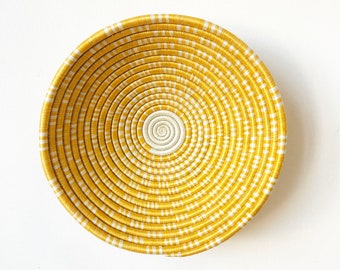 African Basket- Rilima // Rwanda Basket // Woven Basket // Sisal & Sweetgrass // Sunshine, White