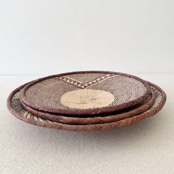 Zimbabwe Binga Designer, Wall Basket L Binga Basket | Tonga wall