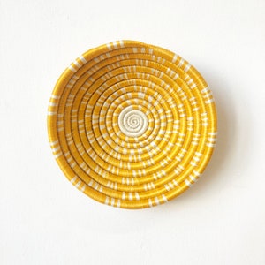 Small African Basket- Rilima // Rwanda Basket // Sisal & Sweetgrass Woven Basket //  Sunshine, White