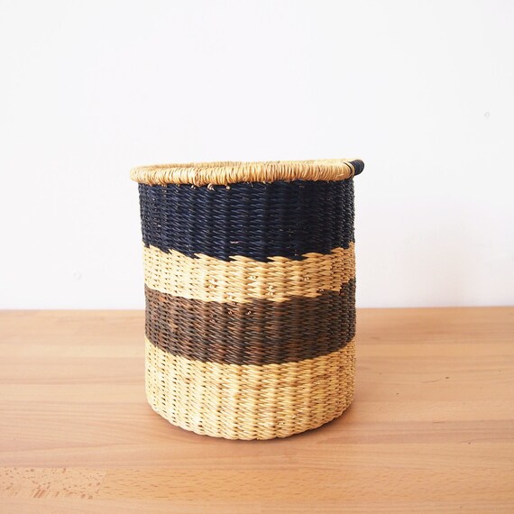 Ghana Decorative Waste Basket 223 Bolga Basket African Etsy