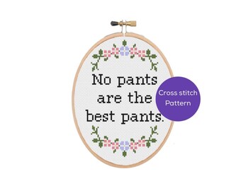 No Pants Cross Stitch Pattern