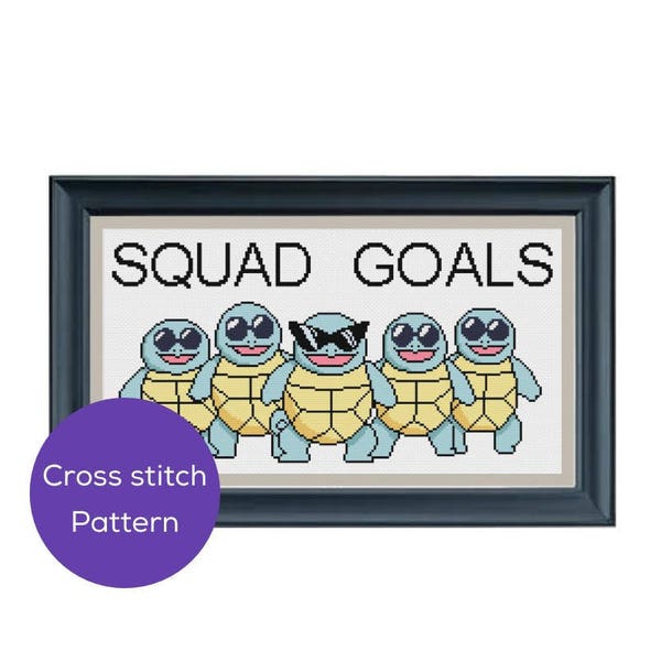 Squad Goals Cross Stitch Pattern