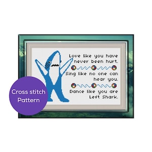 Dance Like Left Shark Cross Stitch Pattern