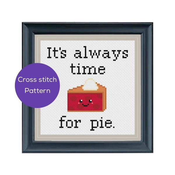 Pie Cross Stitch Etsy