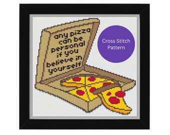 Persoonlijk kruissteekpatroon pizza